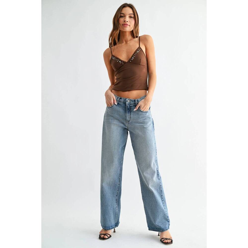 NEW JUST BLACK DENIM lightweight relaxed straight jean in light wash